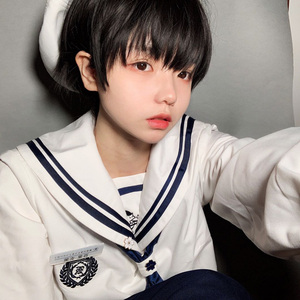 木村叔dk原创基础款水手服JK女中间服春季长袖男日系制服夏季短袖