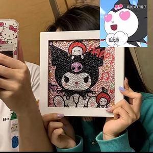 库洛米玉桂狗hellokitty钻石画贴钻diy满钻新款砖石画手工贴儿童