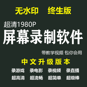 电脑录屏软件/游戏视频录屏/桌面录像工具/高清无水印嗨超清1980p