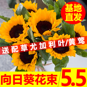 昆明向日葵鲜花花束云南基地直发香水百合玫瑰花家用水养速递同城