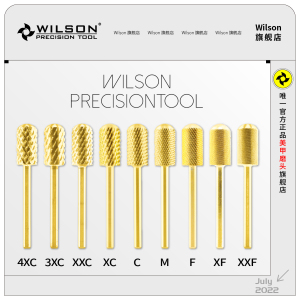 WILSON惠而顺6.6直筒光头金银镀钛4XC-2XF打磨工具美甲磨头安全型