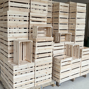 木箱子储物箱定制复古实木收纳箱装饰大道具超市陈列木框小木箱子