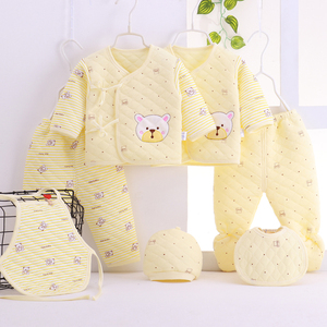 新生儿保暖7件套装婴儿纯棉衣服用品刚出生初生满月夏春宝宝大全