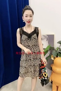 时尚舒适大码减龄连衣裙睡衣2022年夏季超薄款洋气百搭家居服女装