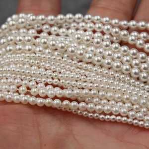 2-20mm天然贝壳珍珠仿珍珠 DIY手工串珠饰品配件 白色贝珠散珠