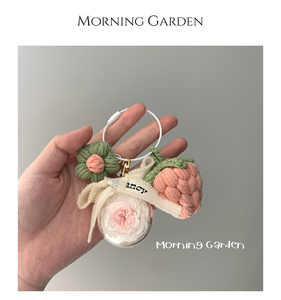 Morning Garden【永生花系列】莓烦恼编织草莓永生花钥匙圈车挂