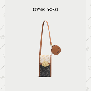 香港代购Cowec Ycaki新款挂绳手机包女斜挎小众高级感小包包女袋