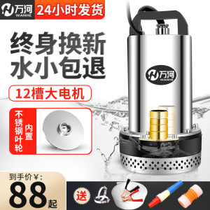 高扬程直流潜水泵12V24V48V60V伏电瓶车抽水泵小型12V水泵抽水机