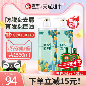 霸王洗发水套装防脱去屑700g*2+80ml*2生姜育发控油蓬松洗发液/露