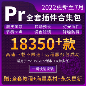 2022Pr插件合集全套一键安装转场汉化补帧降噪字幕模板Pr教程素材