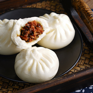 缸鸭狗包点多口味速冻懒人速食早餐蒸烤肉包子豆沙馅榴莲菌菇面点