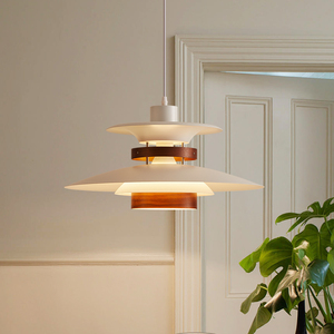 日式实木ph5吊灯现代简约北欧丹麦设计师餐桌饭厅极简创意餐厅灯