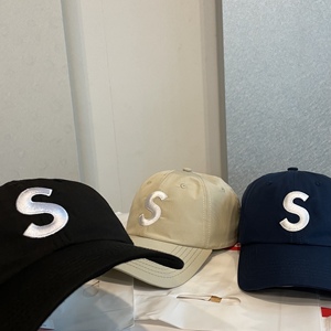 Sup 21fw Ventile S Logo 6-Panel 轻薄弯檐S标鸭舌帽cap棒球帽子