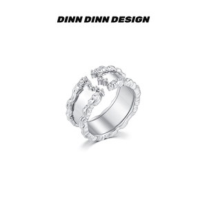 DINN DINN DESIGN镜面系列极简镜面开口戒指女设计小众时尚个性