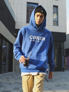 COKERCOCO 2020FW 新品基础logo 帽衫薄款卫衣 男女街头潮牌