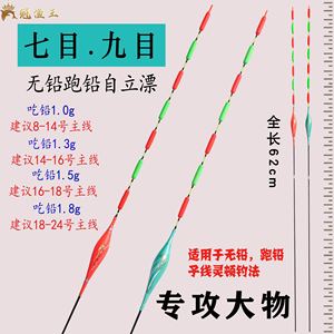 大物六目七目九目无铅自立漂防爆立式漂圆尾泡沫棒加粗长脚漂渔具