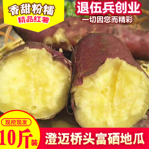 海南澄迈桥头地瓜富硒沙地新鲜红薯农家桥沙板栗番薯 5 10日本