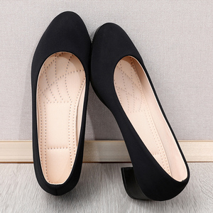 老北京布鞋女夏季薄款新款黑色软底舒适久站不累脚工作高跟单鞋子