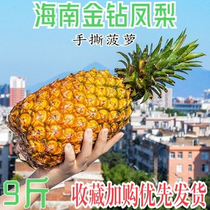 海南金钻凤梨5/8/9斤装孕妇水果新鲜当季手撕无眼大菠萝削摘现发