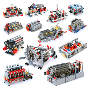 乐高积木引擎发动机变速箱电动齿轮机械组模型科技拼装马达MOC