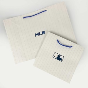 MLB NY洋基队纸袋手拎袋手提袋 包装袋 购物袋大号礼品袋棒球帽子