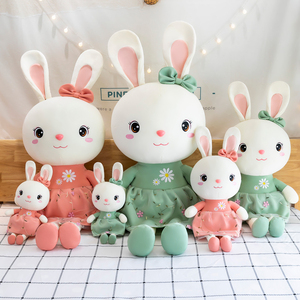 小兔子玩偶毛绒玩具可爱小白兔公仔女孩床上超软娃娃睡觉抱枕儿童
