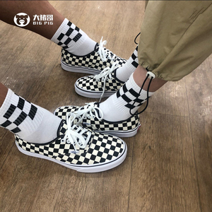 VANS Aut 黑白棋盘格经典款男鞋女鞋低帮情侣帆布板鞋VN000W4NDI0