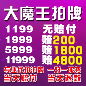 大魔王拍牌 代拍沪牌 竞拍沪牌 代拍车牌 拍沪牌 拍上海车牌 沪牌