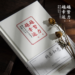 青禾纪所求如愿手账本个性创意励志笔记本子简约大学生日记手账本