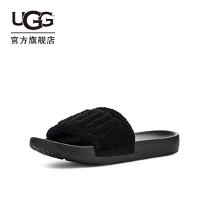 UGG2022夏季新款女士舒适平底纯色露趾凉鞋一字凉拖鞋 1128531