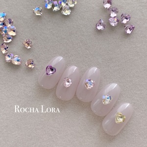 Rocha Lora 国产高品质美甲钻 5mm尖底桃心钻指甲饰品迷你小桃心