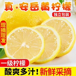 顾一四川安岳黄柠檬新鲜当季水果5斤香水包邮鲜甜皮薄一级青柠檬