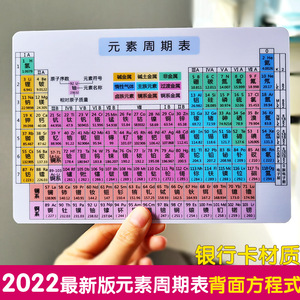 初中化学元素周期表卡片 化学方程式大全 元素周期表挂图墙贴卡