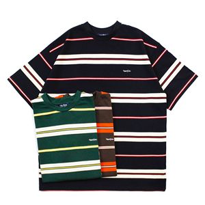 Striped short sleeve长谷川监制22SS短袖条纹T恤宽松休闲圆领