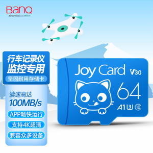 banq&JOY快乐猫联名款 64g内存卡高速tf卡行车记录仪&监控卡128g