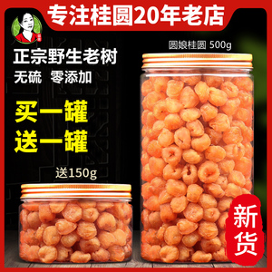 博白野生老树特级大桂圆肉无核桂圆干无添加龙眼肉500g新货罐肉干