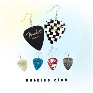Bubbles club音乐节系列 原创吉他拨片耳环夹情侣耳饰 支持正品