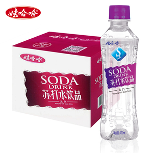 娃哈哈无味无汽苏打水350ml*24瓶饮品碱性整箱气泡水饮用水