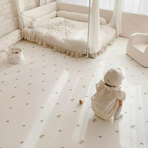 儿童益智床边地毯卡通客厅地垫儿童房跳房地垫卧室满铺可定制地毯