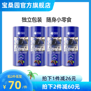 宝桑园桑葚干泡水广东农科院黑桑椹果干即食免洗桑仁非特级100g*4