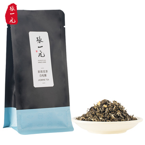 张一元茶叶茉莉花茶花茶茶叶春茶茉莉白毛猴袋装茶42元/50g