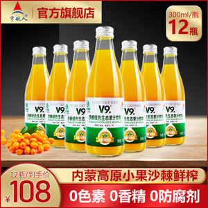 宇航人沙棘汁v9饮料内蒙小果沙棘300ml12瓶整箱