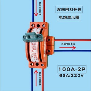 闸刀开关家用220v 32a 2p 双向开关  切换 双电 电源切换开关包邮