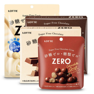 乐天ZERO无砂糖巧克力排块球日本原装低卡零食低糖黑巧牛奶糖夹心