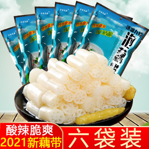 酸辣泡藕带400g*6袋洪湖泡椒藕尖新鲜藕节湖北特产2021年脆爽泡菜