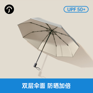 尊驰双层钛银+黑胶太阳伞超强防晒防紫外线遮阳伞晴雨两用UPF50+