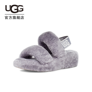 UGG2022夏季女士毛毛拖鞋平底明星同款弹力束带毛毛凉鞋 1107953