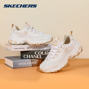 Skechers斯凯奇女鞋小甜豆老爹鞋官方夏季网面透气熊猫鞋66666214