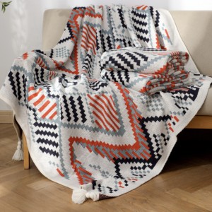 波西米亚风沙发毯民族风搭毯北欧四季空调盖毯床搭民宿针织流苏毯