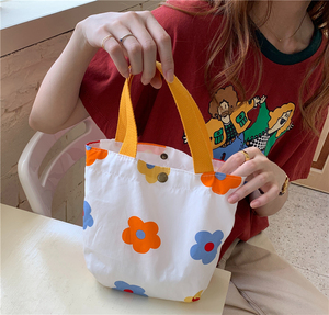 日式和风花朵手拎包女生小清新花花便当包布艺妈咪包饭盒包手提袋